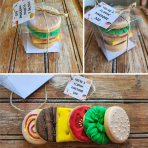 Burger cookie gift box